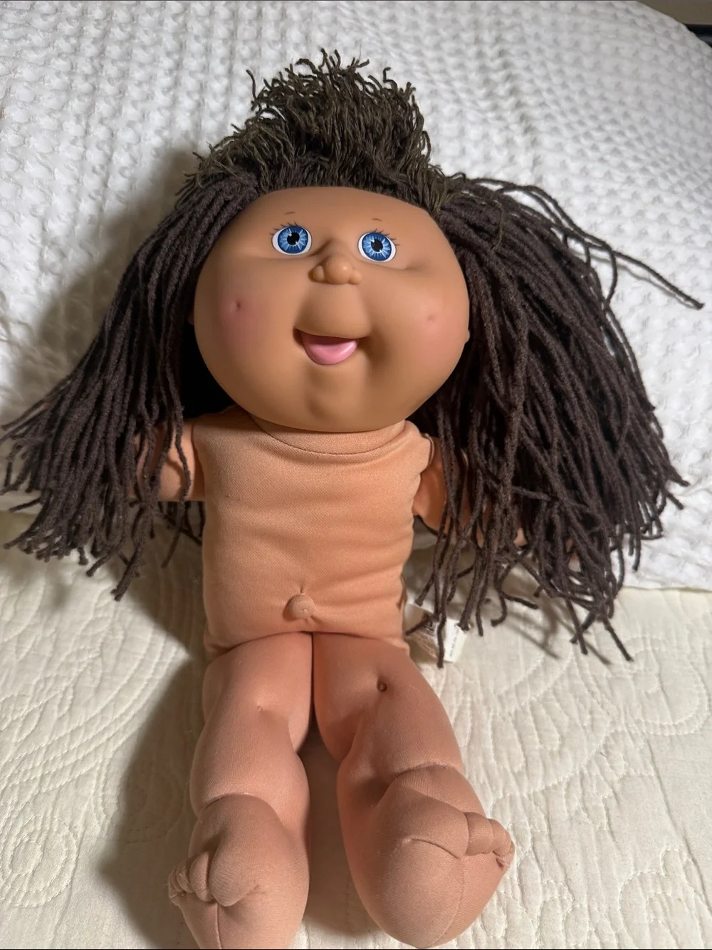 Vintage Cabbage Patch 1990 Pretty Crimp and Curl Brown-Haired First Edition Doll